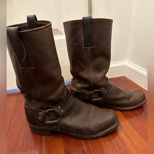 Frye Dark Brown Harness Boots size 10